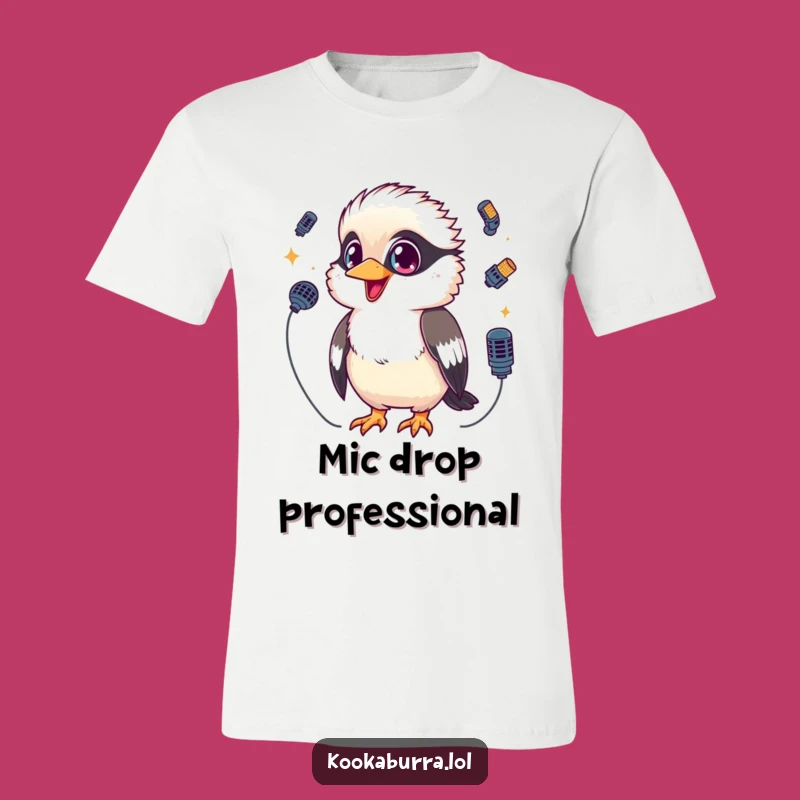 Funny Kookaburra Tee: Kawaii Mic Juggler Performance Shirt