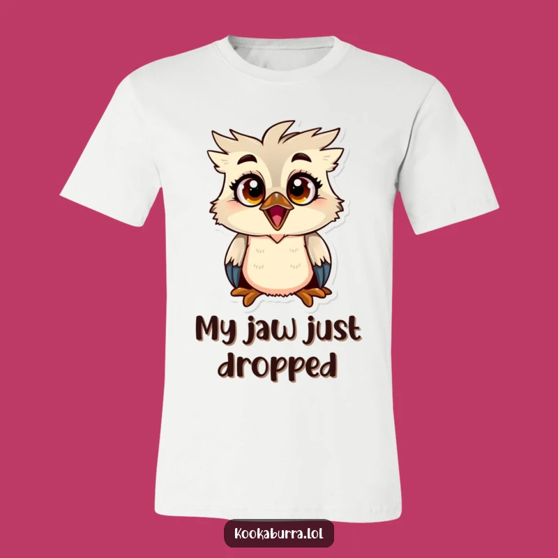 Funny Kookaburra Surprised T-Shirt - Wide-Eyed Shocked Bird Tee