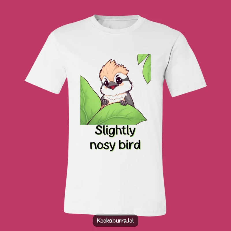 Funny Kawaii Kookaburra T-Shirt - Cute Curious Bird Tee Casual Wear