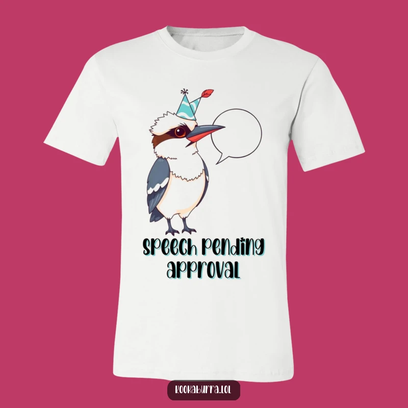 Funny Kookaburra T-Shirt: Hilarious party hat and quill design for witty gift seekers