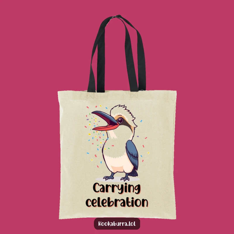 Funny Kookaburra Tote Bag: Confetti Party Shopping