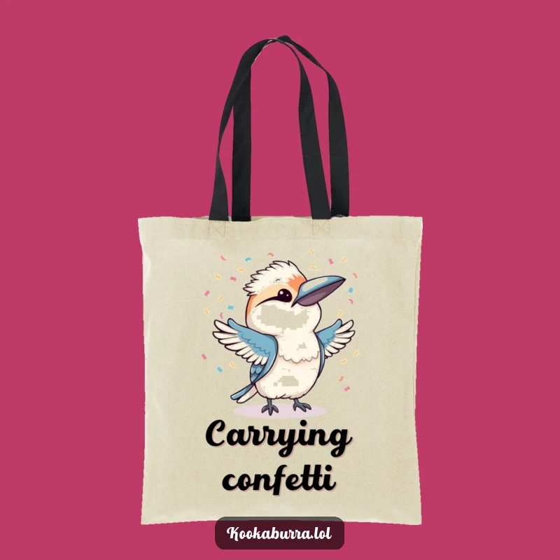 Funny Kookaburra Confetti Tote Bag: Carry Your Party Anywhere