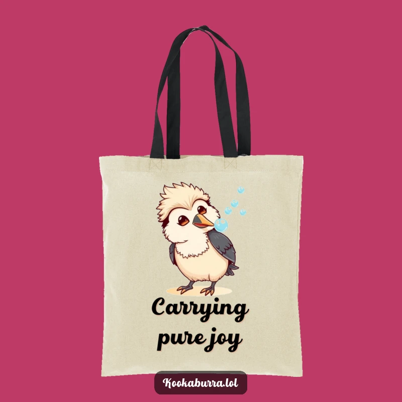 Funny Kookaburra Bubble Tote Bag: Amused Carryall, Durable Humorous Accessory, Perfect Funny Gift