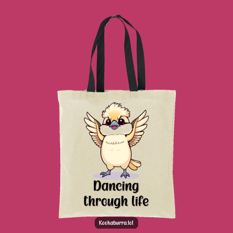 Funny Kawaii Kookaburra Tote Bag: Carry Your Rhythm With This Dancing Bird