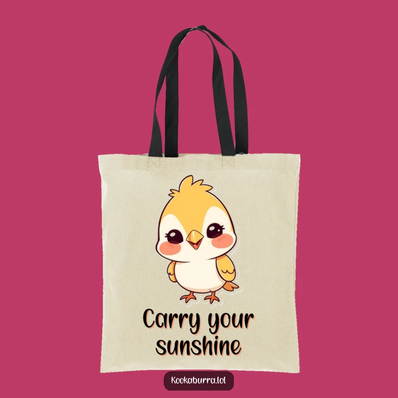 Funny Bird Tote Bag: Cute Silly Grin Carry-All, Whimsical Cartoon Gift