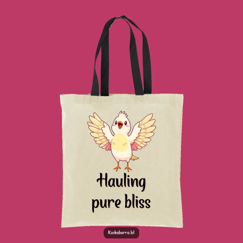 Funny Bird Tote Bag: Glee Wings Wide Open Carry-All, Joyful Gift