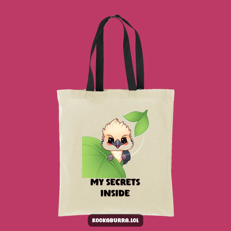 Funny Kawaii Kookaburra Tote Bag: Carry Your Secrets With This Peek-a-Boo Bird