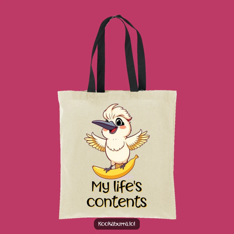 Funny Kookaburra Banana Peel Tote Bag: Hilarious accessory for your funny essentials