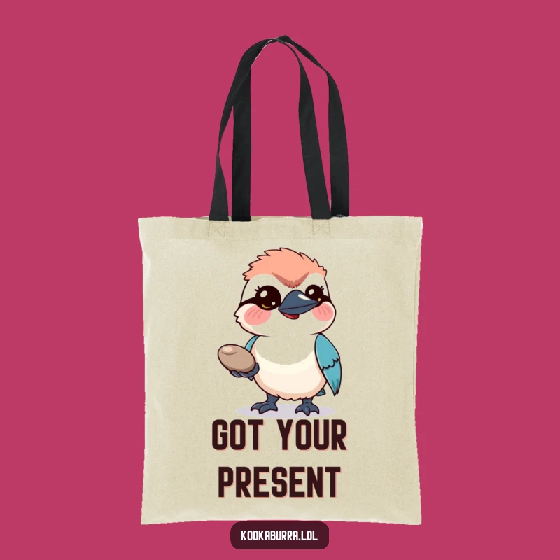 Funny Kookaburra Pebble Tote Bag: Carry Your Treasures with a Hopeful Bird!