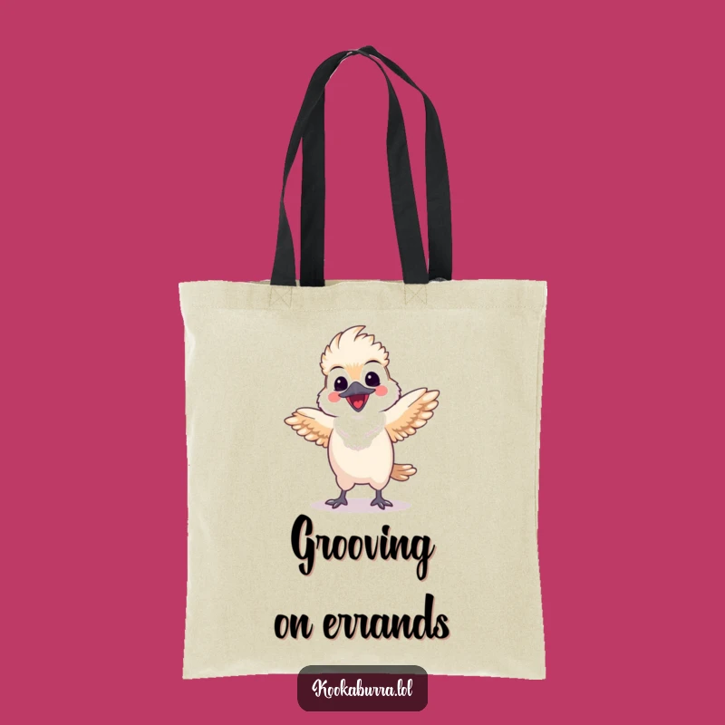 Funny Kookaburra Dance Tote Bag: Happy Bird Carryall, Durable Humorous Accessory, Perfect Funny Gift